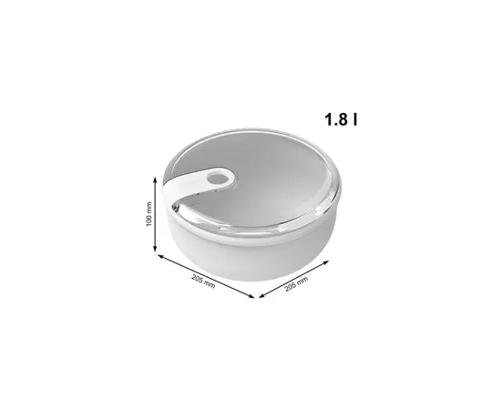 პლასტმასის კონტეინერი Rotho ELA თეთრი 1,8 ლ