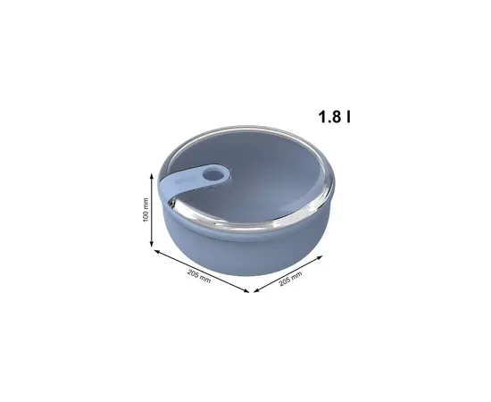 პლასტმასის კონტეინერი Rotho ELA ლურჯი 1,8 ლ