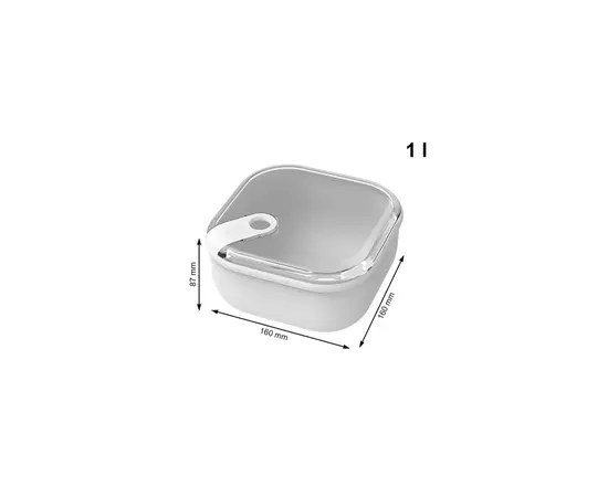 პლასტმასის კონტეინერი Rotho ELA თეთრი 1 ლ