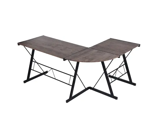 მაგიდა კომპიუტერის 108x108x73.5 სმ black+dark brown