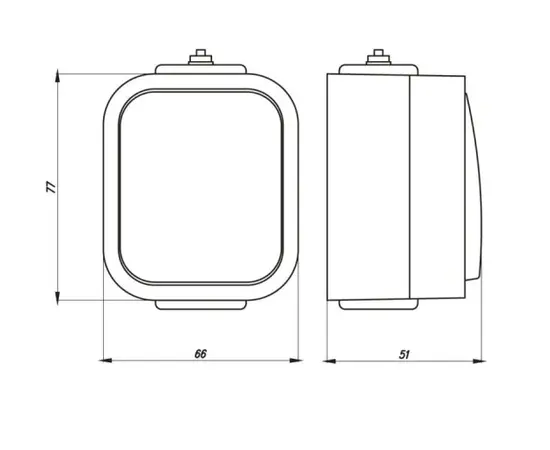 ჩამრთველი გამავალი Abex 1 შავი IP54 B2