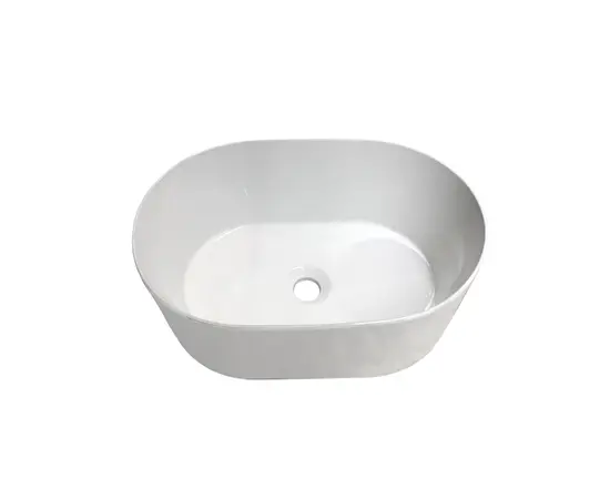 Overlaid washbasin 78874 Glossy White oval 505x345x215 mm