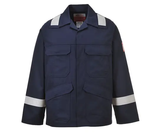 ცეცხლგამძლე სამუშაო ქურთუკი შუქამრეკლებით FR25NAR ლურჯი  2XL