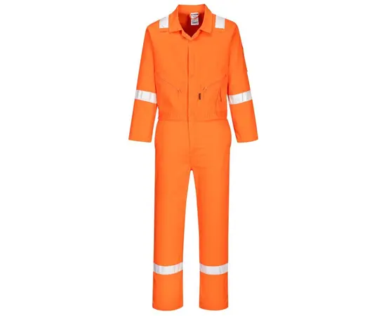 სამუშაო კომბინიზონი შუქამრეკლებით PORTWEST ნარინჯისფერი C814ORR XL