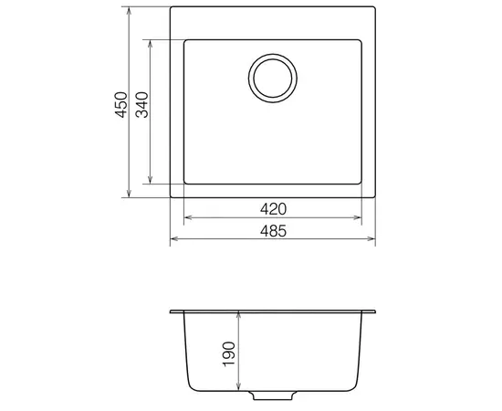 სამზარეულოს ნიჟარა კრემისფერი Vankor Orman Beige OMP 01.49