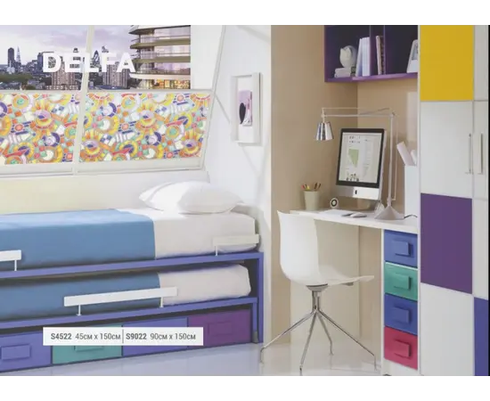 ფირი ფანჯრის სტატიკური Delfa S9022 90x150 სმ