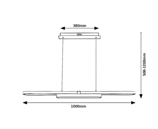 Hanger Rabalux CONTESSA LED 48W 4000K L1000 h1200 metal black 72030