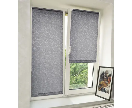 Roller shade dark gray Delfa СРШ-03-29508 140x170 cm