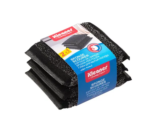 ჭურჭლის სახეხი ღრუბელი Kleaner 3 ც