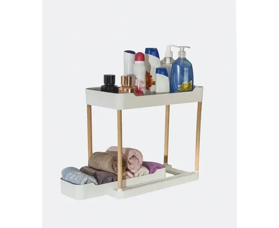 Полка кухня/ванная 2 уровня Sev Plastik белый