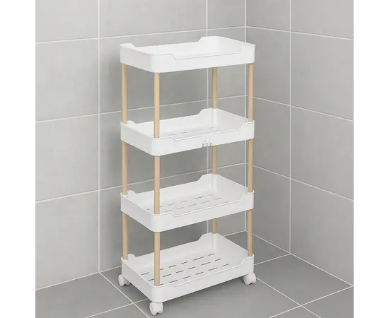 Полка кухня/ванная 4 уровня Sev Plastik белый