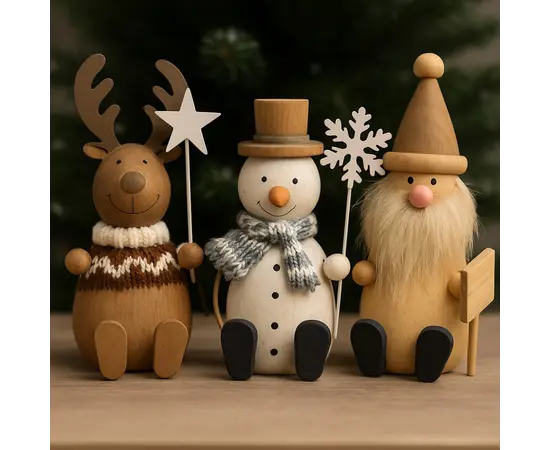 ნაძვის ხის სათამაშო xmas figurine sitting 3a
