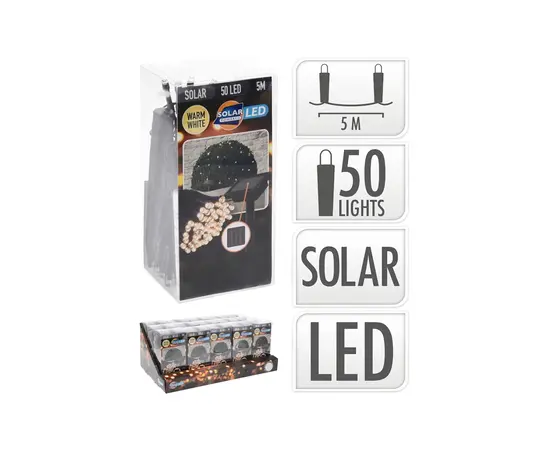 Гирлянда новогодняя led light chain 50pcs solar