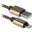 USB კაბელი Defender ACH01-03T PRO Lightning 2.1А 1 მ