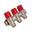Manifold with valve Carlo Poletti 3-Red