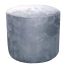 Round pouf alcantara light blue
