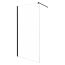 Shower glass transparent glass profile black with wall mount SUNWAY 100x200cm-6mm