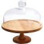 Wooden cake plate with glass lid MG-1532
