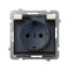 Power socket grounded with cover no frame Ospel Sonata GPH-1RS/m/27/d 1 sectional IP44 beige