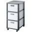Chest of drawers Rotho 3 x A4 with wheels COUNTRY anthracite white