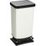 Trash can with pedal Rotho 40L PASO black-white