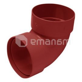 Branch pipe double box RainWay 75 mm 67° red